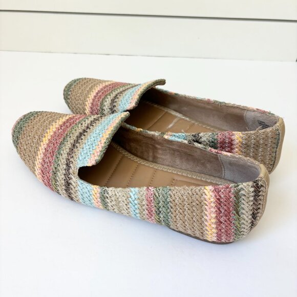 Me Too Brayden loafers/flats with multi color textured stripes size 8.5 - Picture 1 of 5